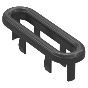Messina Overflow Oval Ring - Matt Black