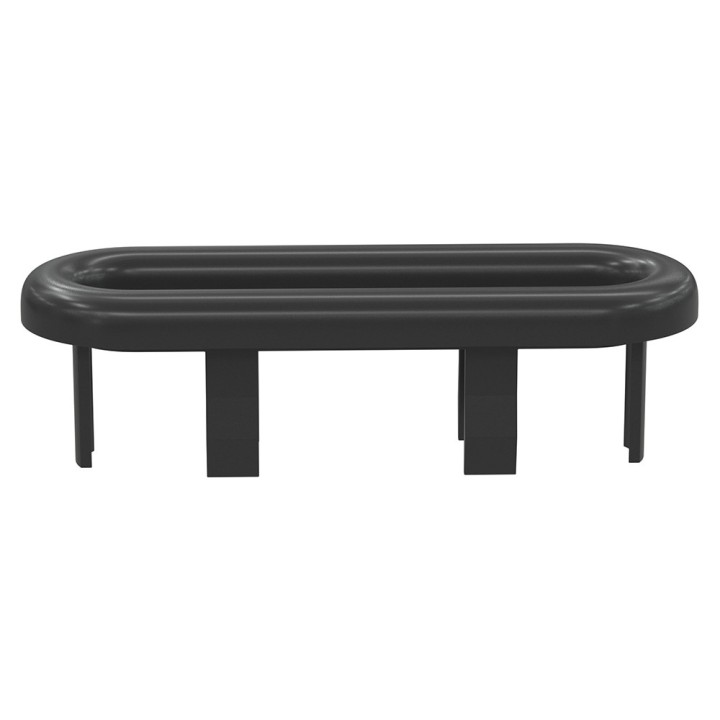 Messina Overflow Oval Ring - Matt Black