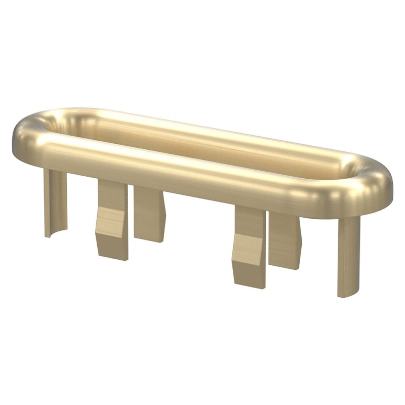 Messina Overflow Oval Ring - Brushed Brass