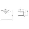 Hades 500mm (w) Wall Hung 1 Drawer Basin Unit & Basin