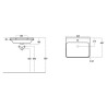Hades 605mm (w) Wall Hung 1 Drawer Basin Unit & Basin
