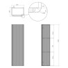 Hades 350mm x 1200mm Wall Hung 1 Door Tall Unit