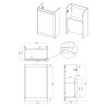 Hades 550mm (W) Floorstanding Slim Depth 1 Door Basin Unit