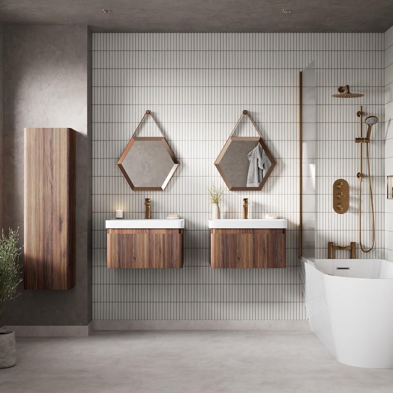 Hades 500mm (w) Wall Hung 2 Drawer Basin Unit & Basin