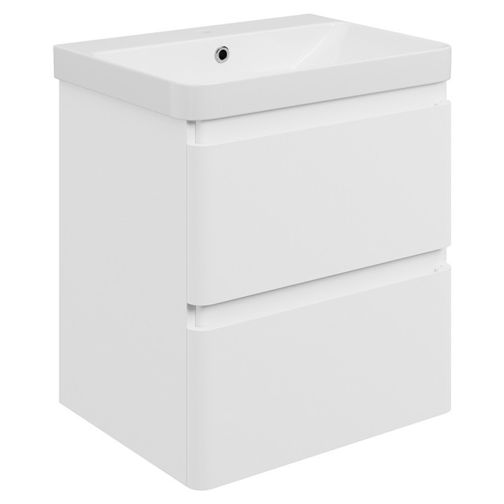 Hades 605mm (w) Wall Hung 2 Drawer Basin Unit & Basin