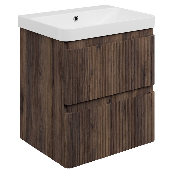Hades 605mm (w) Wall Hung 2 Drawer Basin Unit & Basin