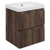 Hades 605mm (w) Wall Hung 2 Drawer Basin Unit & Basin