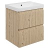 Hades 605mm (w) Wall Hung 2 Drawer Basin Unit & Basin