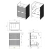 Hades 605mm (W) Floorstanding 2 Drawer Basin Unit