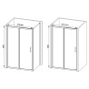 Elin Framed Brushed Brass Sliding Shower Door 1000mm to 1700mm (w) - 7 Sizes