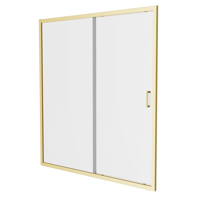 Elin Framed Brushed Brass Sliding Shower Door 1000mm to 1700mm (w) - 7 Sizes