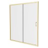 Elin Framed Brushed Brass Sliding Shower Door 1000mm to 1700mm (w) - 7 Sizes