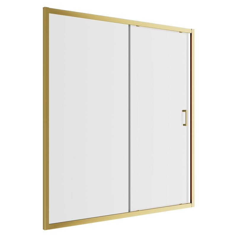 Elin Framed Brushed Brass Sliding Shower Door 1000mm to 1700mm (w) - 7 Sizes