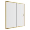 Elin Framed Brushed Brass Sliding Shower Door 1000mm to 1700mm (w) - 7 Sizes