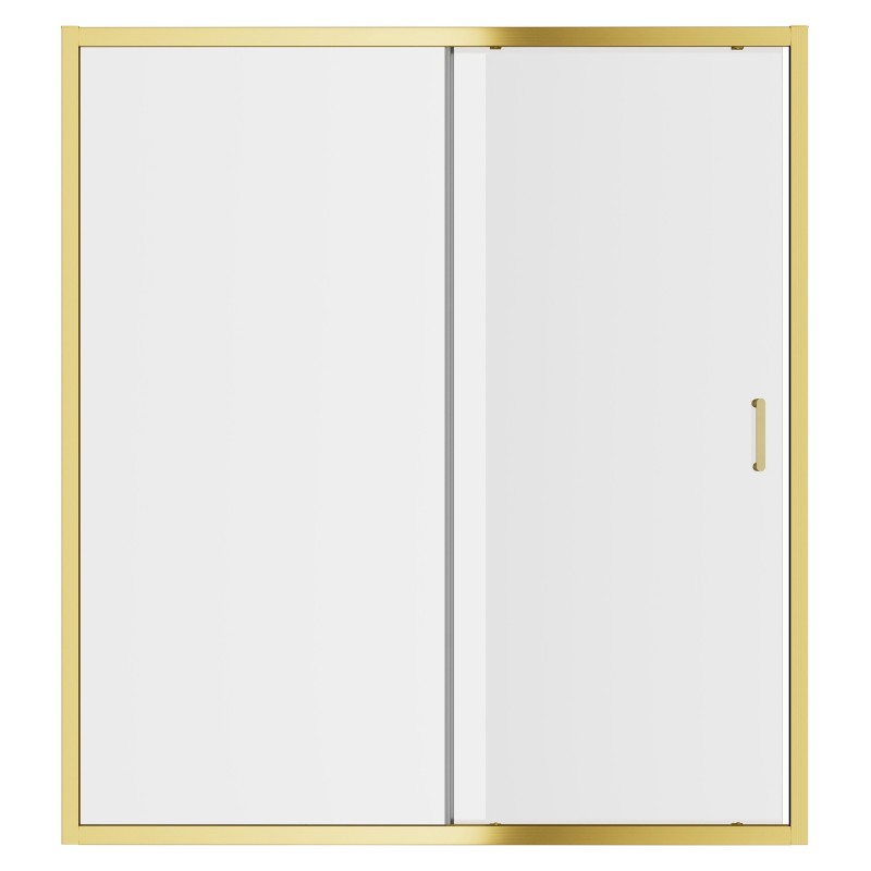 Elin Framed Brushed Brass Sliding Shower Door 1000mm to 1700mm (w) - 7 Sizes