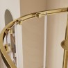 Elin Framed Brushed Brass 2 Door Quadrant Shower Enclosure - 2 Sizes
