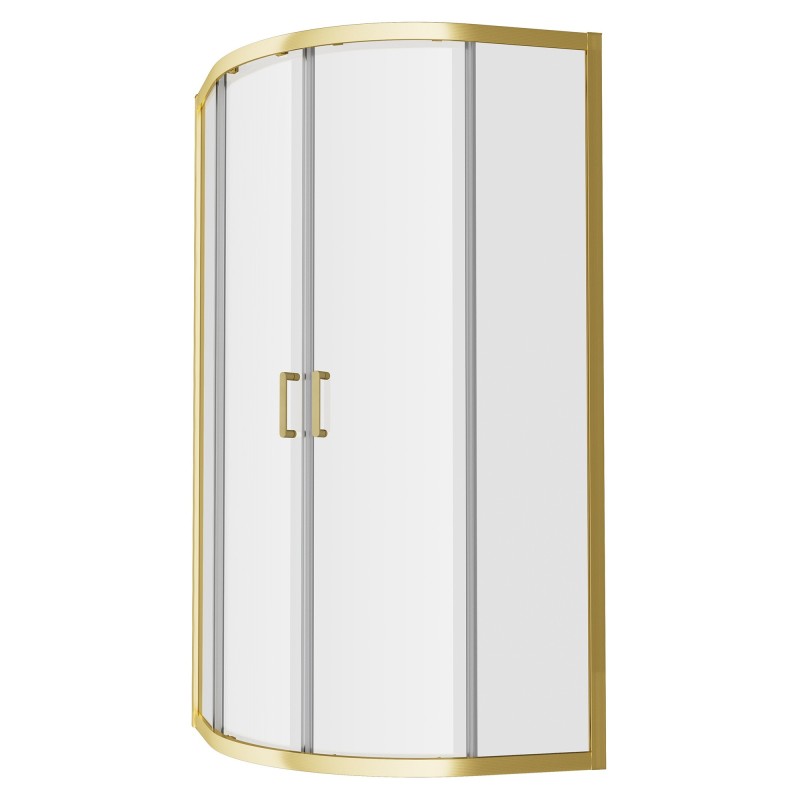Elin Framed Brushed Brass 2 Door Quadrant Shower Enclosure - 2 Sizes