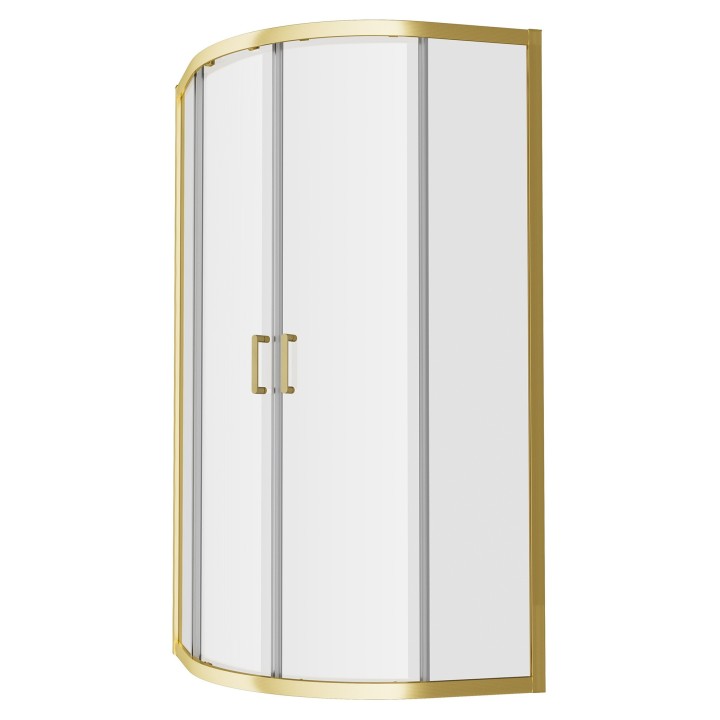 Elin Framed Brushed Brass 2 Door Quadrant Shower Enclosure - 2 Sizes