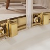 Elin Framed Brushed Brass 2 Door Quadrant Shower Enclosure - 2 Sizes