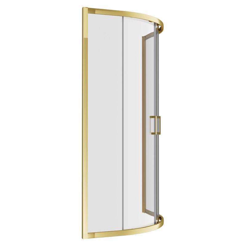 Elin Framed Brushed Brass 2 Door Quadrant Shower Enclosure - 2 Sizes