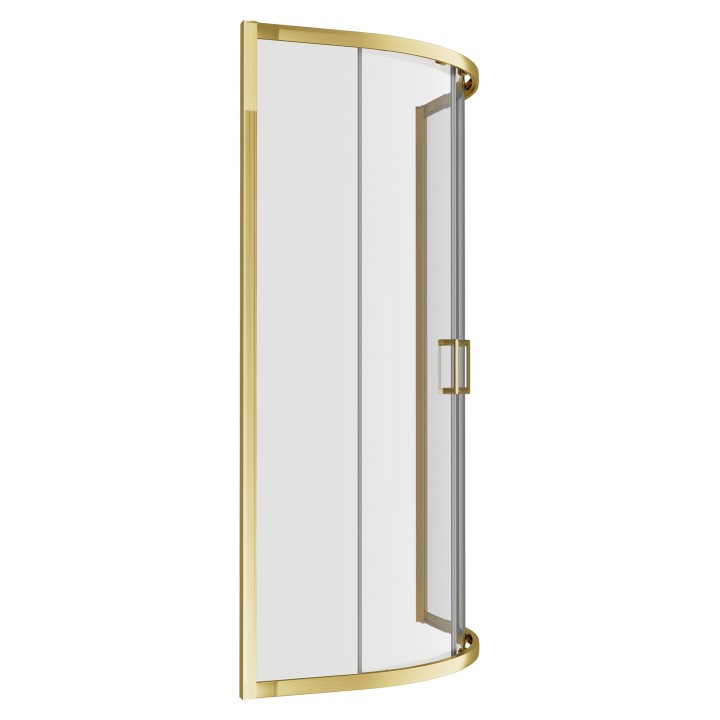 Elin Framed Brushed Brass 2 Door Quadrant Shower Enclosure - 2 Sizes