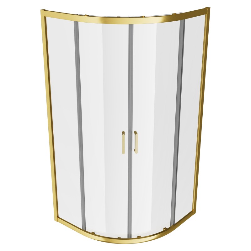 Elin Framed Brushed Brass 2 Door Quadrant Shower Enclosure - 2 Sizes