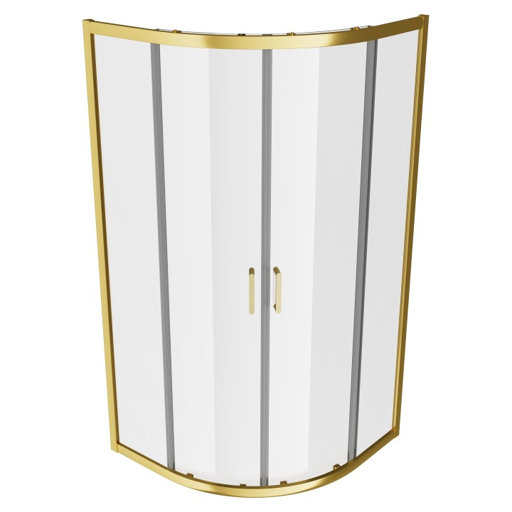 Elin Framed Brushed Brass 2 Door Quadrant Shower Enclosure - 2 Sizes