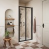 Elin Matt Black Framed Bi-fold Shower Doors 760mm to 900mm (w) - 3 Sizes