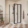 Elin Matt Black Framed Bi-fold Shower Doors 760mm to 900mm (w) - 3 Sizes