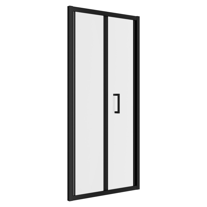 Elin Matt Black Framed Bi-fold Shower Doors 760mm to 900mm (w) - 3 Sizes