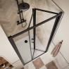Elin Matt Black Framed Bi-fold Shower Doors 760mm to 900mm (w) - 3 Sizes