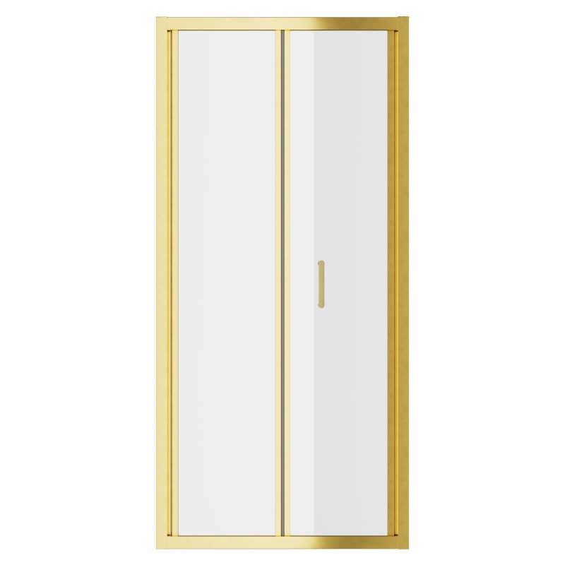 Elin Matt Brushed Brass Framed Bi-fold Shower Doors 760mm to 900mm (w) - 3 Sizes
