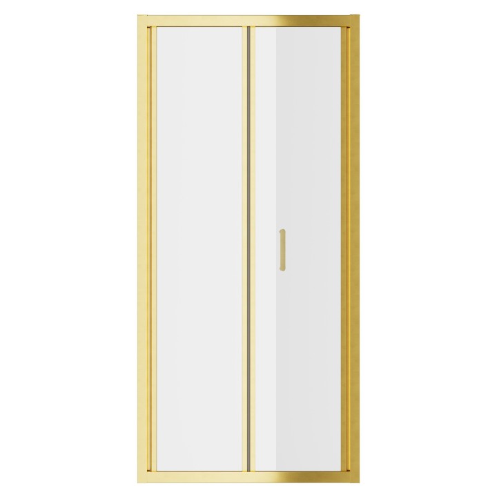 Elin Matt Brushed Brass Framed Bi-fold Shower Doors 760mm to 900mm (w) - 3 Sizes