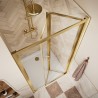 Elin Matt Brushed Brass Framed Bi-fold Shower Doors 760mm to 900mm (w) - 3 Sizes
