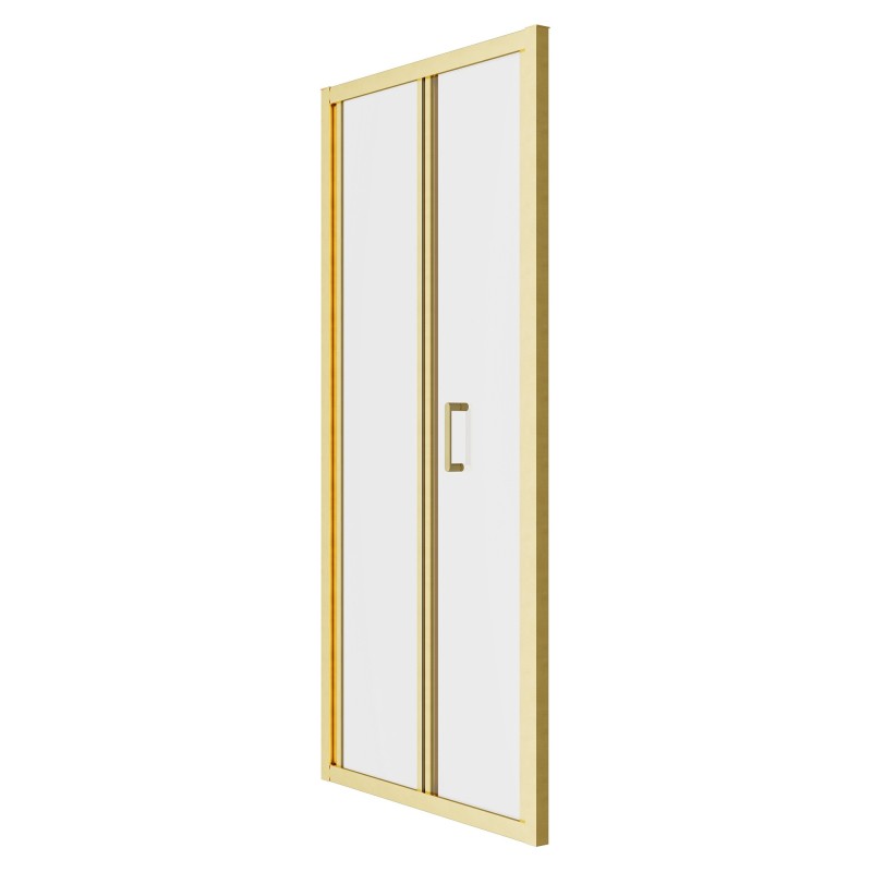 Elin Matt Brushed Brass Framed Bi-fold Shower Doors 760mm to 900mm (w) - 3 Sizes