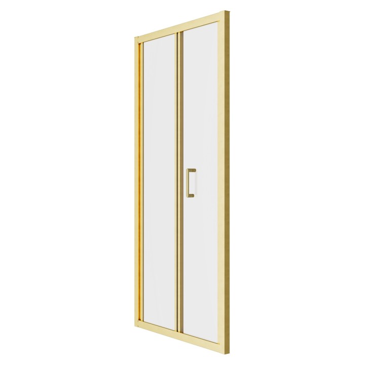 Elin Matt Brushed Brass Framed Bi-fold Shower Doors 760mm to 900mm (w) - 3 Sizes