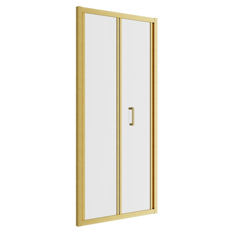 Elin Matt Brushed Brass Framed Bi-fold Shower Doors 760mm to 900mm (w) - 3 Sizes
