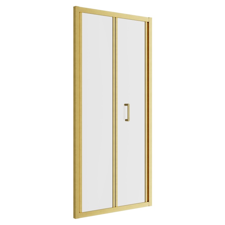 Elin Matt Brushed Brass Framed Bi-fold Shower Doors 760mm to 900mm (w) - 3 Sizes