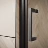 Elin Matt Black Framed Pivot Shower Doors 700mm to 900mm (w) - 4 Sizes