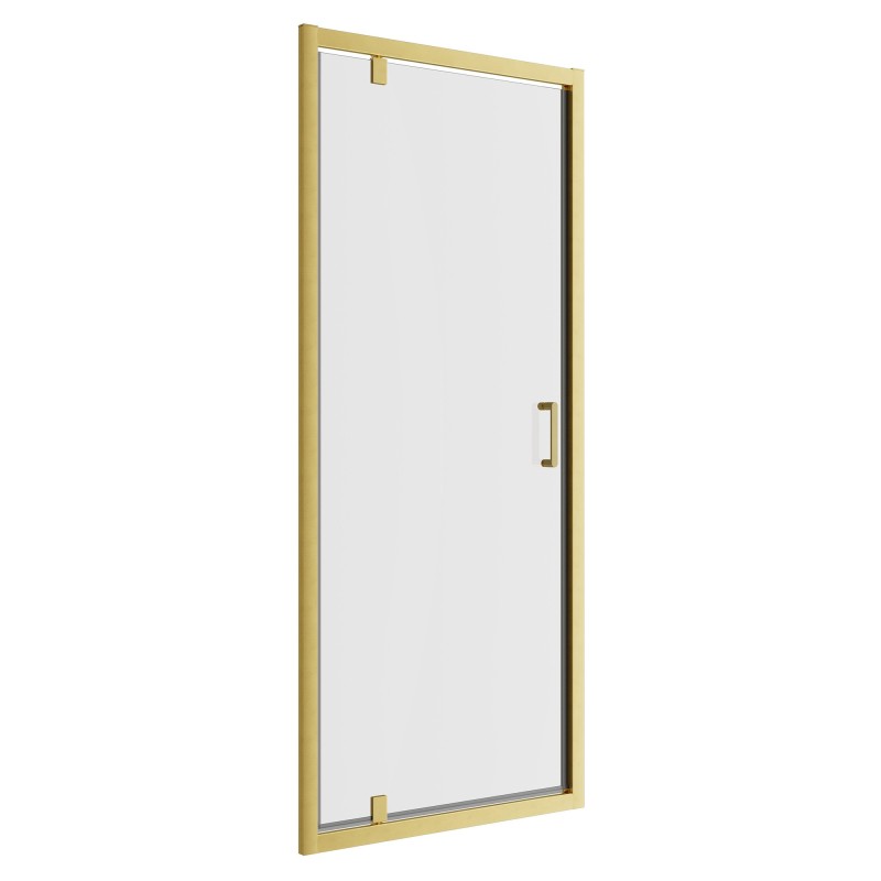 Elin Brushed Brass Framed Pivot Shower Doors 700mm to 900mm (w) - 4 Sizes