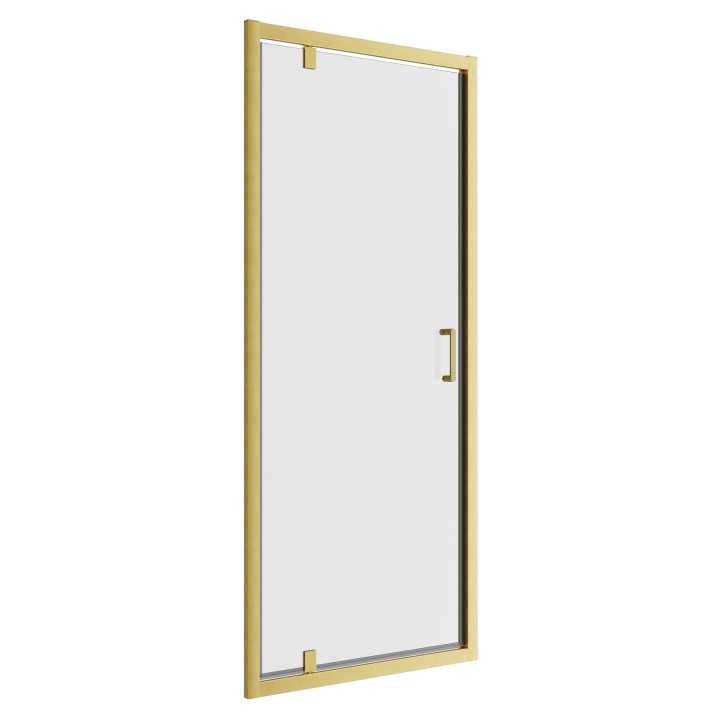 Elin Brushed Brass Framed Pivot Shower Doors 700mm to 900mm (w) - 4 Sizes