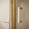 Elin Brushed Brass Framed Pivot Shower Doors 700mm to 900mm (w) - 4 Sizes