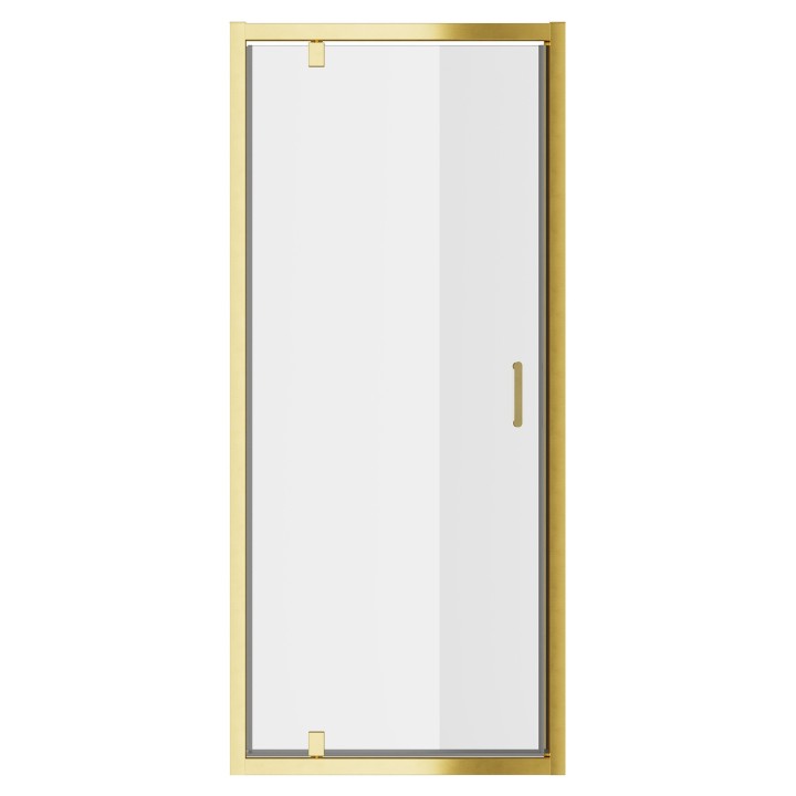 Elin Brushed Brass Framed Pivot Shower Doors 700mm to 900mm (w) - 4 Sizes