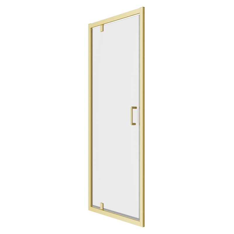 Elin Brushed Brass Framed Pivot Shower Doors 700mm to 900mm (w) - 4 Sizes