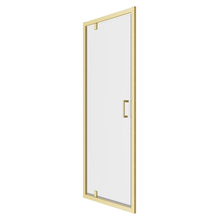 Elin Brushed Brass Framed Pivot Shower Doors 700mm to 900mm (w) - 4 Sizes