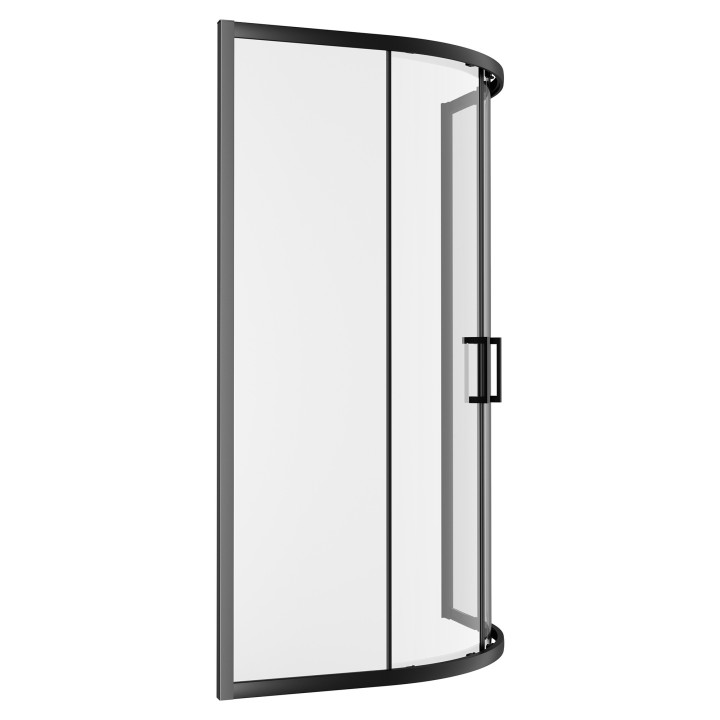 Elin Matt Black Framed 2 Door Offset Quadrant Shower Enclosure - 2 Sizes