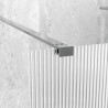 Lowri Chrome 8mm Fluted Wetroom Panels & Support Bars - 4 Sizes