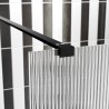 Lowri Matt Black 8mm Fluted Wetroom Panels & Support Bars - 4 Sizes
