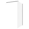 Lowri Matt Black 8mm Fluted Wetroom Panels & Support Bars - 4 Sizes