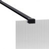 Lowri Matt Black 8mm Fluted Wetroom Panels & Support Bars - 4 Sizes
